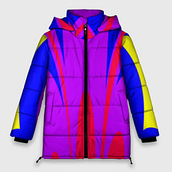 Куртка зимняя женская Яркий цветной мотив, цвет: 3D-светло-серый