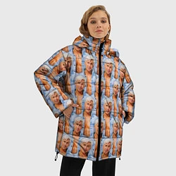 Куртка зимняя женская Паттерн - Райан Гослинг, цвет: 3D-красный — фото 2