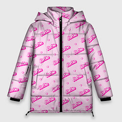 Куртка зимняя женская Паттерн - Барби и сердечки, цвет: 3D-красный