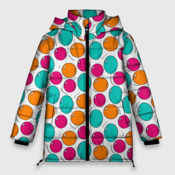 Женская зимняя куртка Яркие цветные пузыри