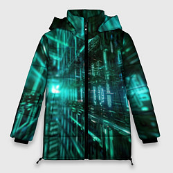 Женская зимняя куртка Цифровой паттерн