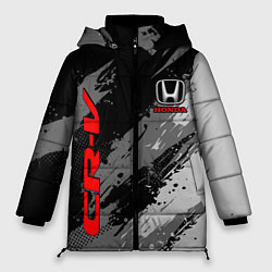 Куртка зимняя женская Honda cr-v - Монохром, цвет: 3D-черный