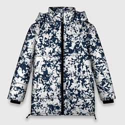 Куртка зимняя женская Текстура тёмно-синий пятнистый, цвет: 3D-черный
