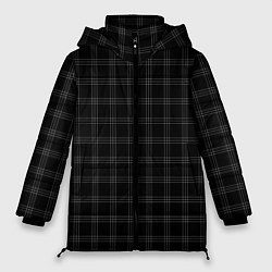Куртка зимняя женская Чёрный клетчатый паттерн, цвет: 3D-черный