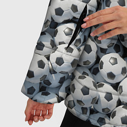 Куртка зимняя женская Узор с мячиками, цвет: 3D-черный — фото 2