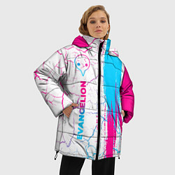 Куртка зимняя женская Evangelion neon gradient style: по-вертикали, цвет: 3D-черный — фото 2