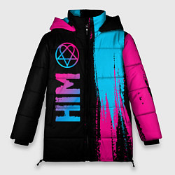 Куртка зимняя женская HIM - neon gradient: по-вертикали, цвет: 3D-черный