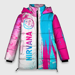 Куртка зимняя женская Nirvana neon gradient style: по-вертикали, цвет: 3D-черный