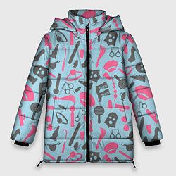 Куртка зимняя женская БДСМ - игрушки, цвет: 3D-красный