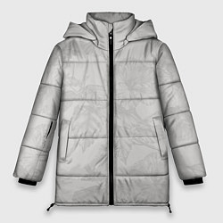 Куртка зимняя женская Цветы в бежевых тонах, цвет: 3D-светло-серый