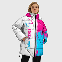 Куртка зимняя женская Evanescence neon gradient style: по-вертикали, цвет: 3D-черный — фото 2