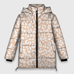 Куртка зимняя женская Нежный леопард паттерн, цвет: 3D-черный