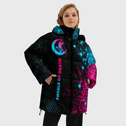 Куртка зимняя женская Angels of Death - neon gradient: по-вертикали, цвет: 3D-черный — фото 2
