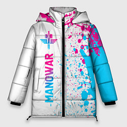 Куртка зимняя женская Manowar neon gradient style: по-вертикали, цвет: 3D-черный