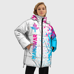 Куртка зимняя женская Manowar neon gradient style: по-вертикали, цвет: 3D-черный — фото 2