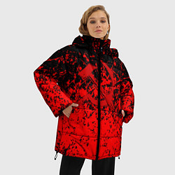 Куртка зимняя женская Ссср в красках серп и молот, цвет: 3D-черный — фото 2