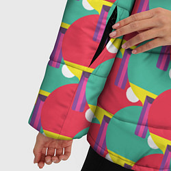 Куртка зимняя женская Ракетки для настольного тенниса, цвет: 3D-черный — фото 2
