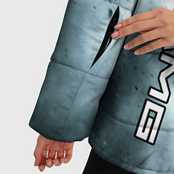 Куртка зимняя женская Bmw смок текстура, цвет: 3D-красный — фото 2