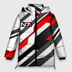 Куртка зимняя женская Mass effect - white uniform n7, цвет: 3D-черный