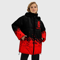 Куртка зимняя женская Rainbow Six красные краски, цвет: 3D-красный — фото 2