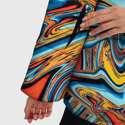 Куртка зимняя женская Абстрактная диффузия, цвет: 3D-светло-серый — фото 2