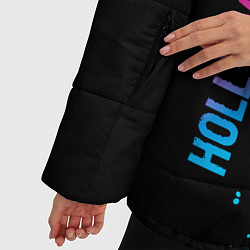 Куртка зимняя женская Hollywood Undead - neon gradient: по-вертикали, цвет: 3D-черный — фото 2