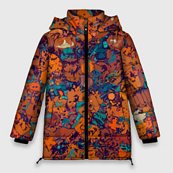 Куртка зимняя женская Осенняя ностальгия, цвет: 3D-красный