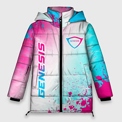 Женская зимняя куртка Genesis neon gradient style вертикально