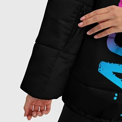 Куртка зимняя женская AC DC - neon gradient по-вертикали, цвет: 3D-черный — фото 2