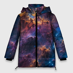 Куртка зимняя женская Космическая туманность, цвет: 3D-светло-серый