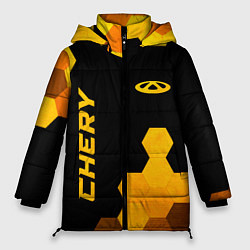 Женская зимняя куртка Chery - gold gradient вертикально