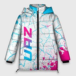 Женская зимняя куртка UAZ neon gradient style вертикально