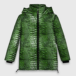 Куртка зимняя женская Крокодилья кожа паттерн, цвет: 3D-светло-серый