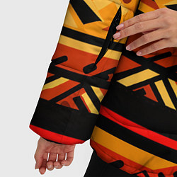 Куртка зимняя женская Узор в этническом стиле масаев, цвет: 3D-красный — фото 2