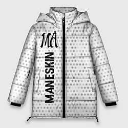 Куртка зимняя женская Maneskin glitch на светлом фоне по-вертикали, цвет: 3D-черный