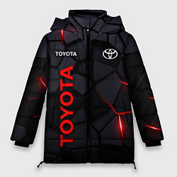 Куртка зимняя женская Toyota черные плиты с эффектом свечения, цвет: 3D-черный