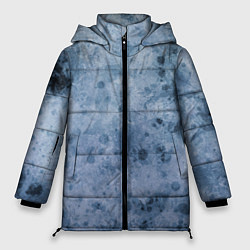 Куртка зимняя женская Абстракция - сине-серая грусть, цвет: 3D-светло-серый