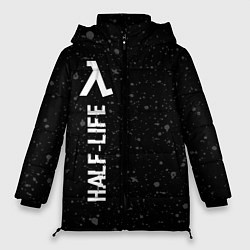 Куртка зимняя женская Half-Life glitch на темном фоне по-вертикали, цвет: 3D-черный