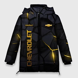 Куртка зимняя женская Chevrolet - плиты с эффектом свечения, цвет: 3D-черный
