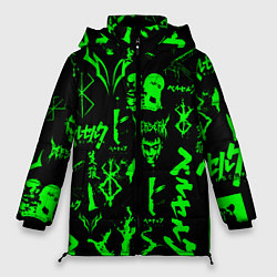 Куртка зимняя женская Berserk neon green, цвет: 3D-черный