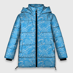 Куртка зимняя женская Зимний снежный паттерн, цвет: 3D-светло-серый