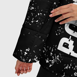 Куртка зимняя женская Portal glitch на темном фоне вертикально, цвет: 3D-черный — фото 2
