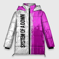 Куртка зимняя женская System of a Down rock legends по-вертикали, цвет: 3D-черный