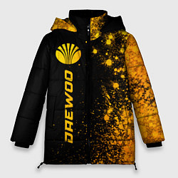Куртка зимняя женская Daewoo - gold gradient по-вертикали, цвет: 3D-черный
