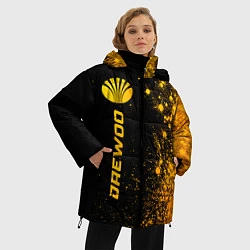 Куртка зимняя женская Daewoo - gold gradient по-вертикали, цвет: 3D-черный — фото 2