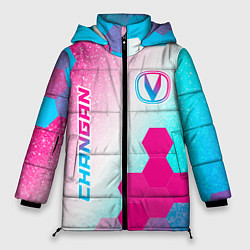 Женская зимняя куртка Changan neon gradient style вертикально