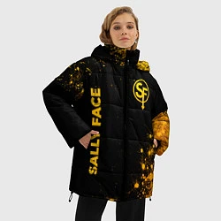 Куртка зимняя женская Sally Face - gold gradient вертикально, цвет: 3D-черный — фото 2