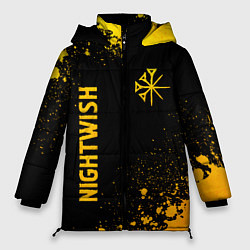 Куртка зимняя женская Nightwish - gold gradient вертикально, цвет: 3D-черный