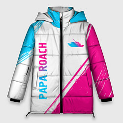 Женская зимняя куртка Papa Roach neon gradient style вертикально