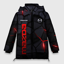 Куртка зимняя женская Mazda - плиты с эффектом свечения, цвет: 3D-черный